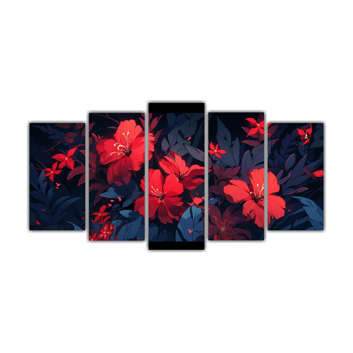 pinturas-decorativas-en-estilo-neonoir-de-ambiente-moderno-en-colores-rojo-y-azul