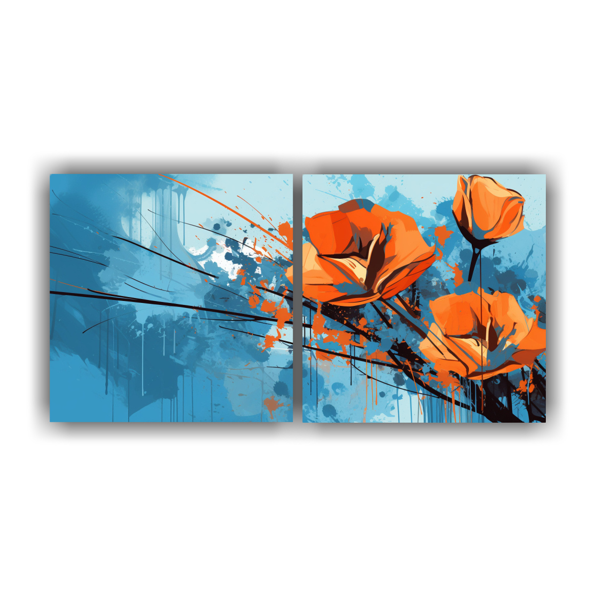 pinturas-decorativas-en-lienzo-estilo-neonoir-colores-naranja-y-azul-en-un-espacio-conceptual-set-2