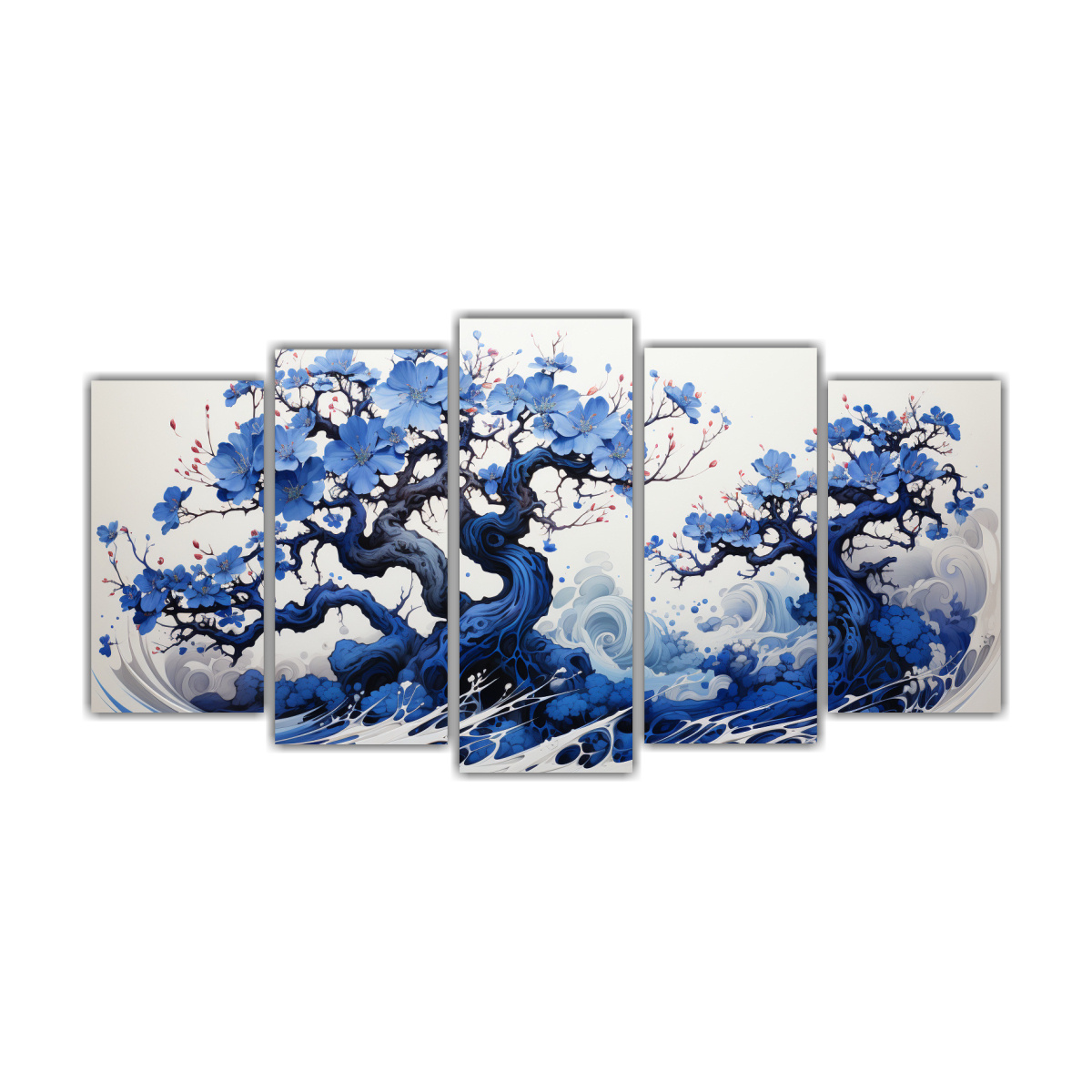 pinturas-decorativas-vanguardistas-del-rbol-de-manglar-en-tonos-azules-con-atm-sfera-neonoir