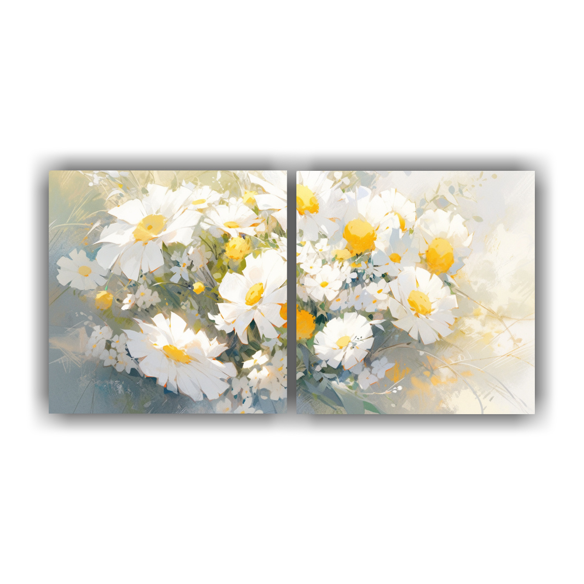 pinturas-set-2-cuadros-horizontales-cl-sicos-amarillo-y-blanco-con-flores-en-lienzo-para-decoraci-n
