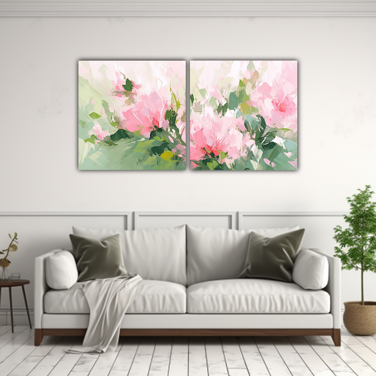 set-2-lienzos-concepto-belleza-cuadros-florales-verde-y-rosa-en-la-pintura-sobre-lienzo-para-decoraci-n-1