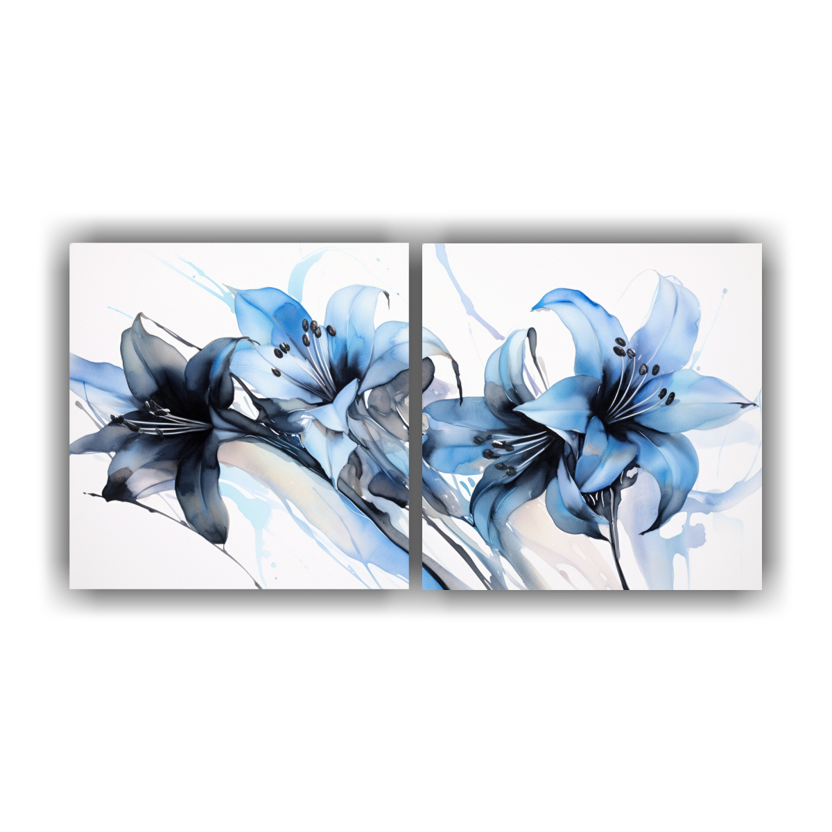 set-2-lienzos-modernos-pintura-abstracta-amaryllis-negro-y-azul