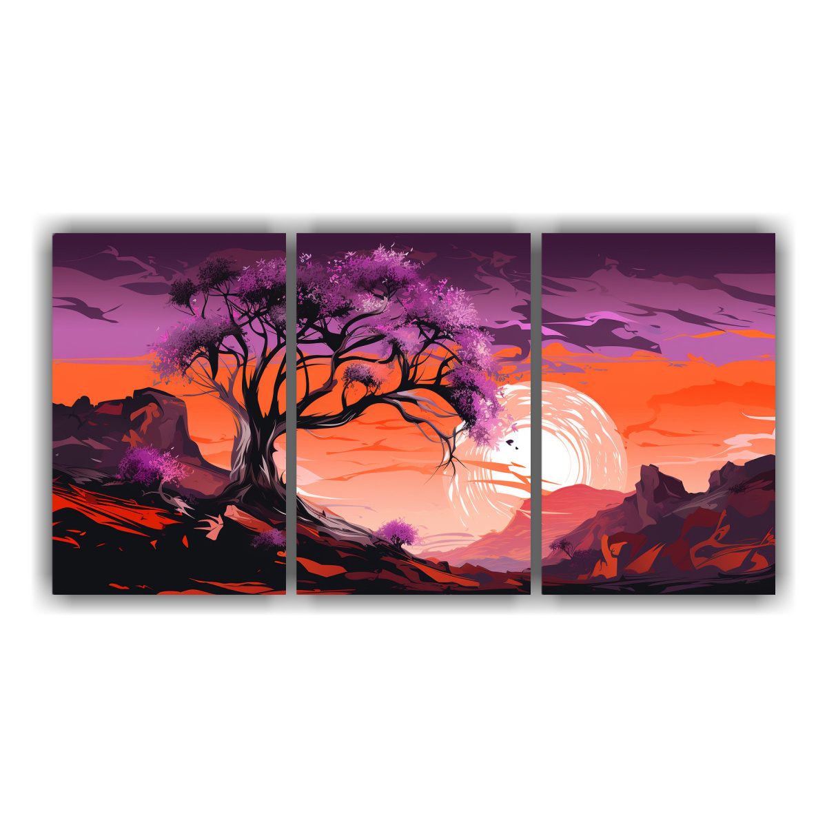set-3-cuadros-dise-o-comedor-a-joshua-tree-en-morado-y-naranja-atm-sfera-neonoir