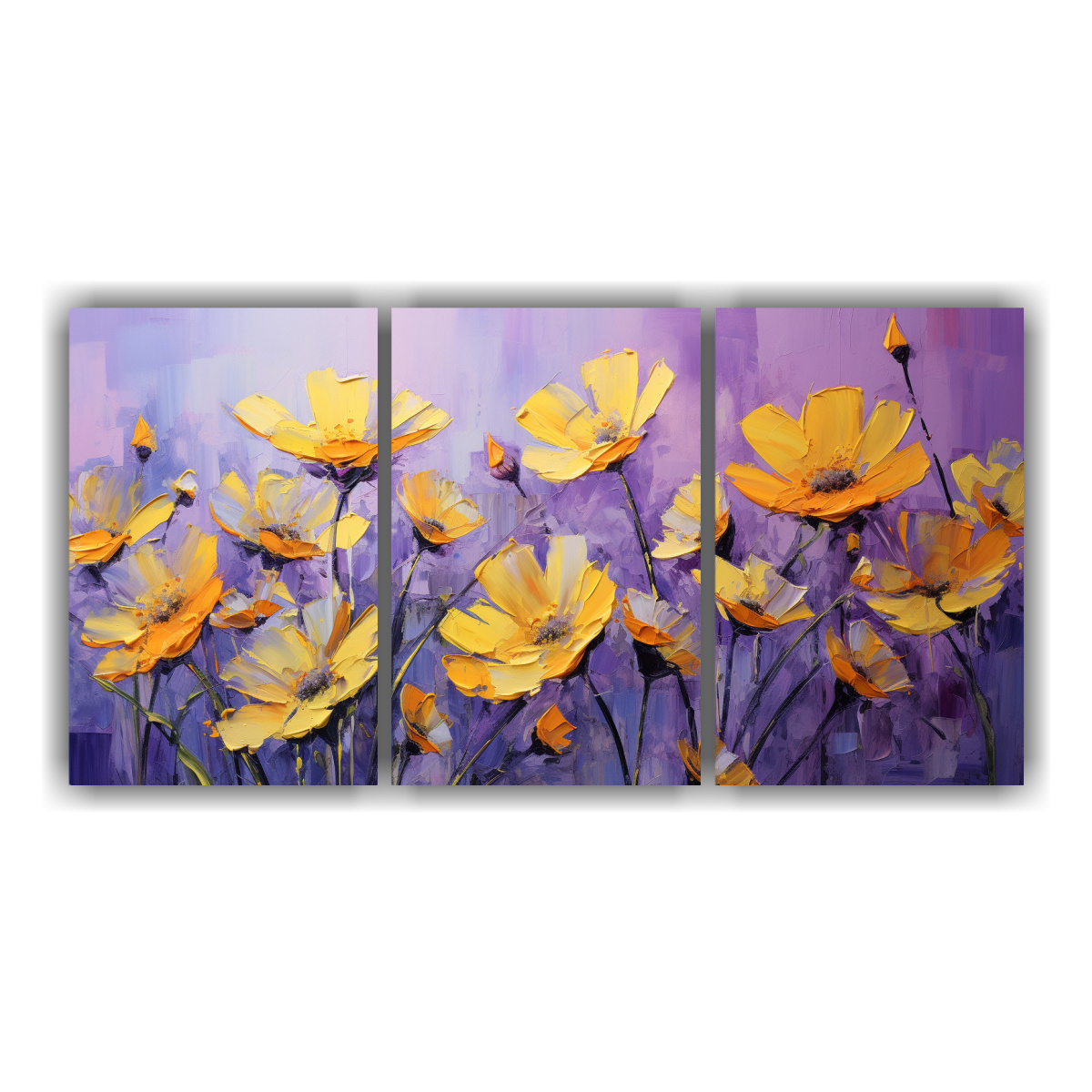 set-3-cuadros-dise-o-inspiraci-n-flor-amarillo-y-p-rpura-en-lienzo