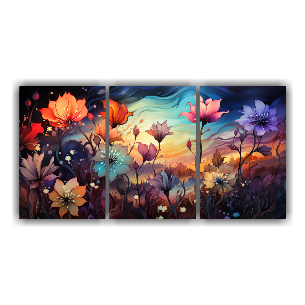 set-3-exposici-n-fotograf-a-lienzos-de-herbas-lavanda-en-colores-del-arco-ris-y-atmosfera-neonoir