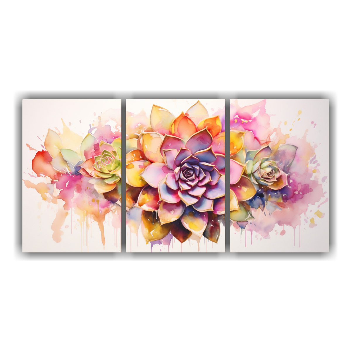 set-3-lienzos-exclusivo-a-suculentas-flores-oro-y-rosa-pintura-abstracta