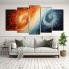 set-5-artes-de-pared-movimiento-mural-pintura-con-dos-remolinos-coloridos-en-el-arte-decorativo-1