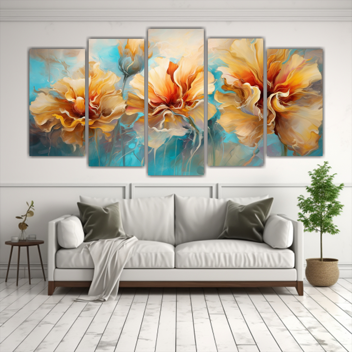 set-5-lienzos-calidos-figuras-abstractas-flor-carnation-turquesa-y-oro-pinturas-de-decoraci-n-1-1