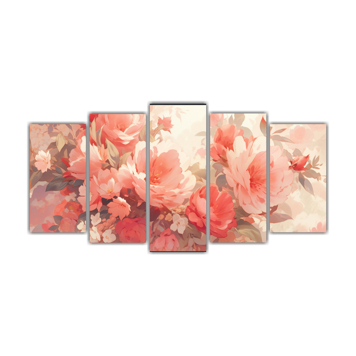 set-5-lienzos-tema-creatividad-rojo-y-rosa-atmosfera-neonoir-estilo-pinturas-decorativas