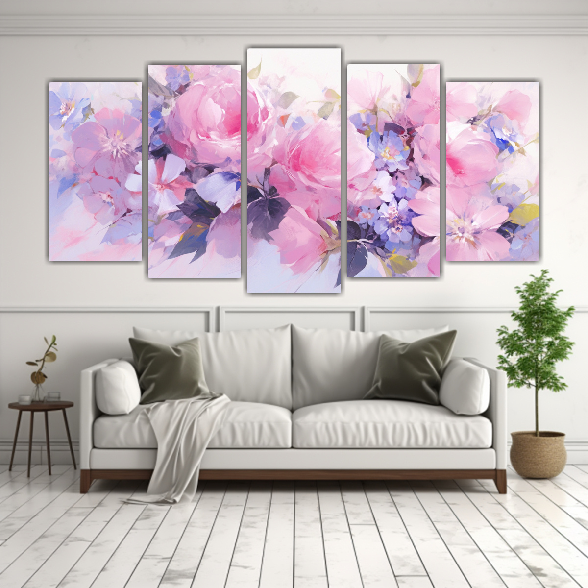 set-5-pinturas-luminosas-l-neas-finas-a-morado-y-rosado-flores-en-lienzo-1