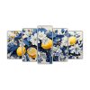 set-5-telas-en-bastidor-hermoso-linda-a-lemon-tree-in-white-and-blue-colors-neonoir-atmosphere-