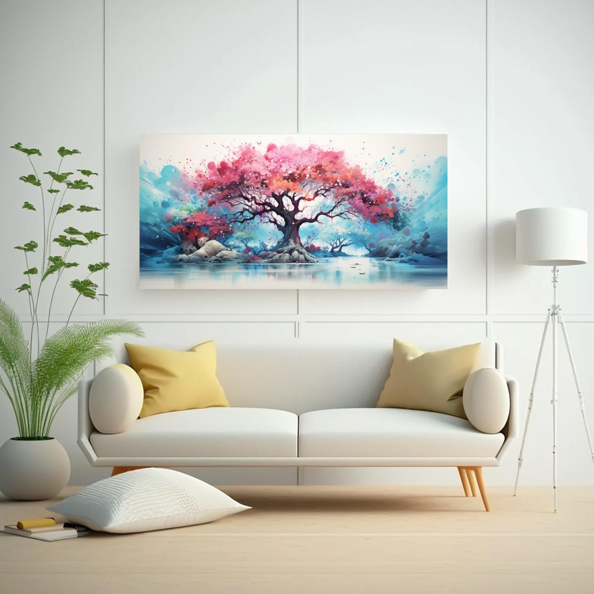 tela-en-bastidor-fotograf-a-composici-n-a-tropical-tree-turquesa-y-rosa-pintura-abstracta-1