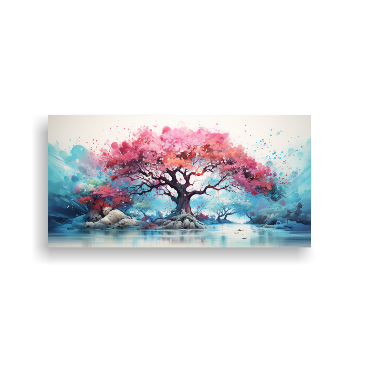 tela-en-bastidor-fotograf-a-composici-n-a-tropical-tree-turquesa-y-rosa-pintura-abstracta