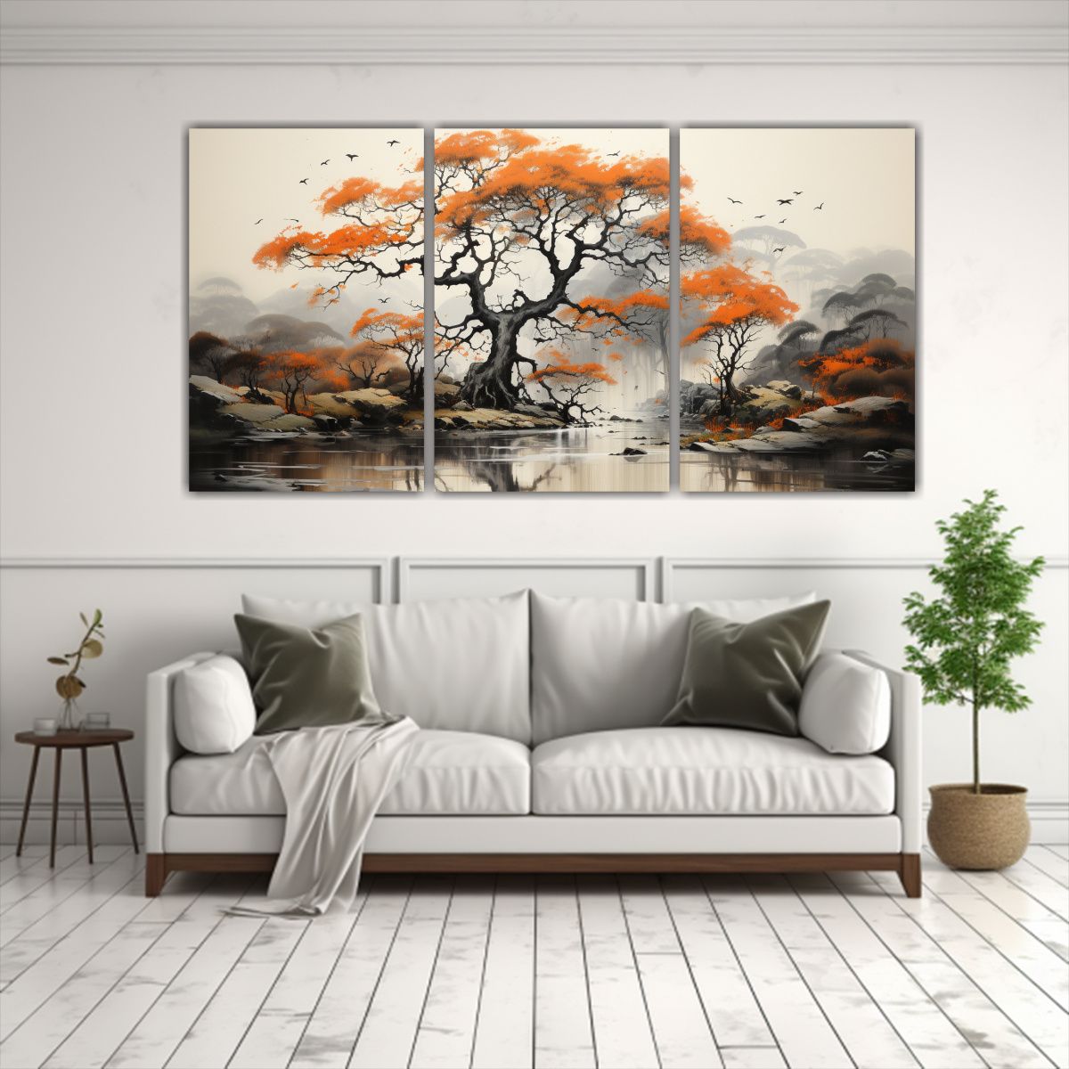 tr-ptico-concepto-juveniles-en-colores-naranja-y-negro-pintura-abstracta-de-rbol-kauri-1