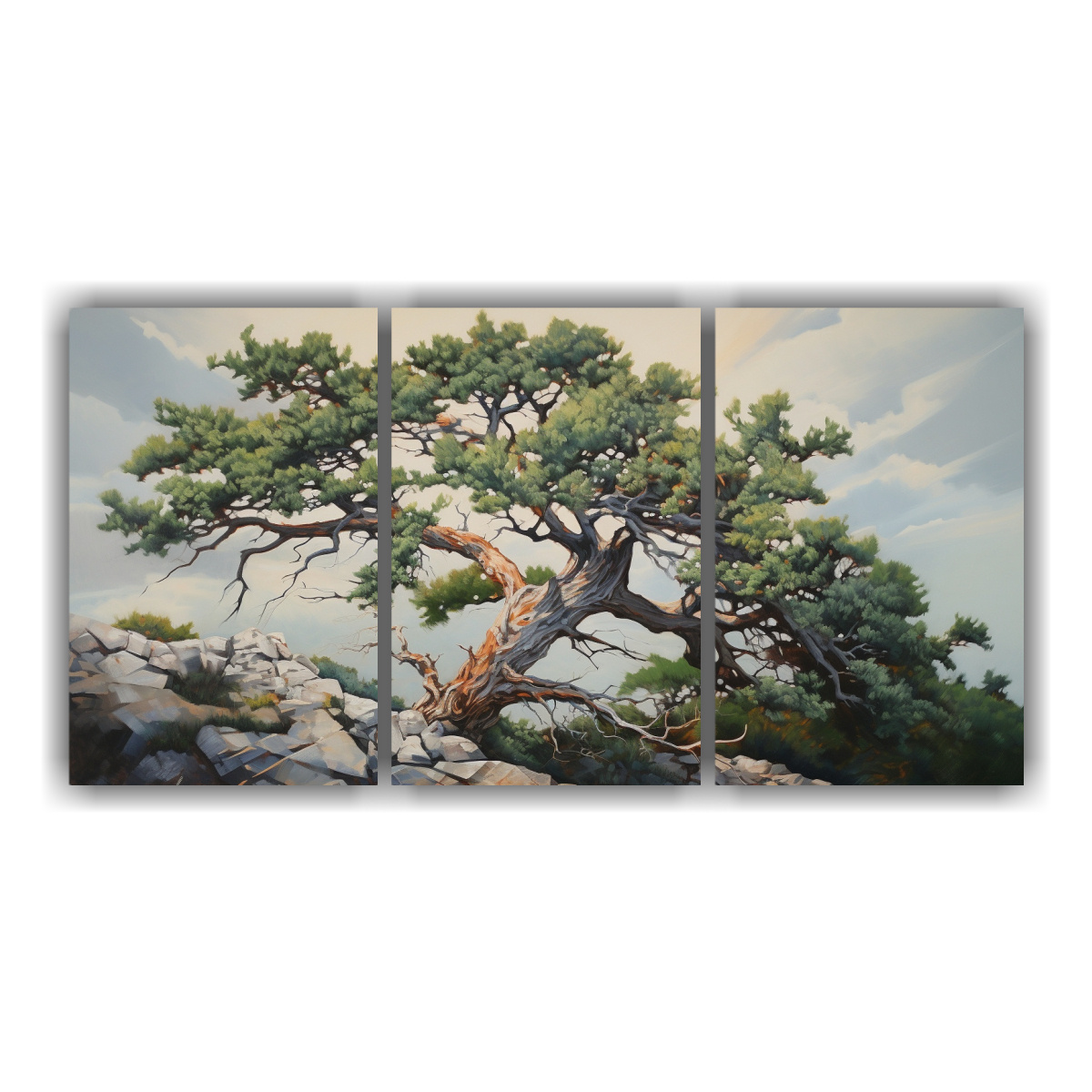 tres-lienzos-cuadro-impactante-pintura-abstracta-del-rbol-de-enebro-en-estilo-detallado-con-t-cnica-de-leo