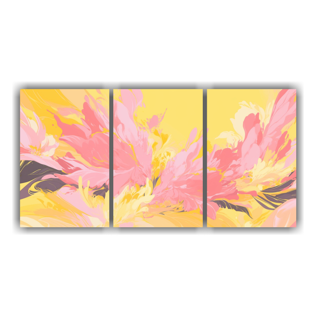 tres-lienzos-de-tela-colorido-en-estilo-neonoir