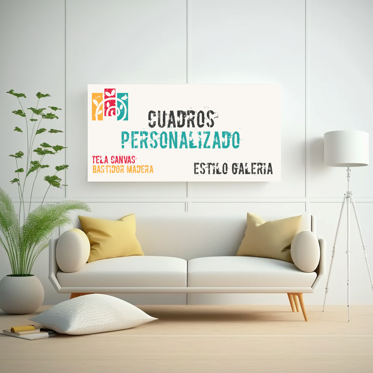 mockup horizontal cuadro personalizado