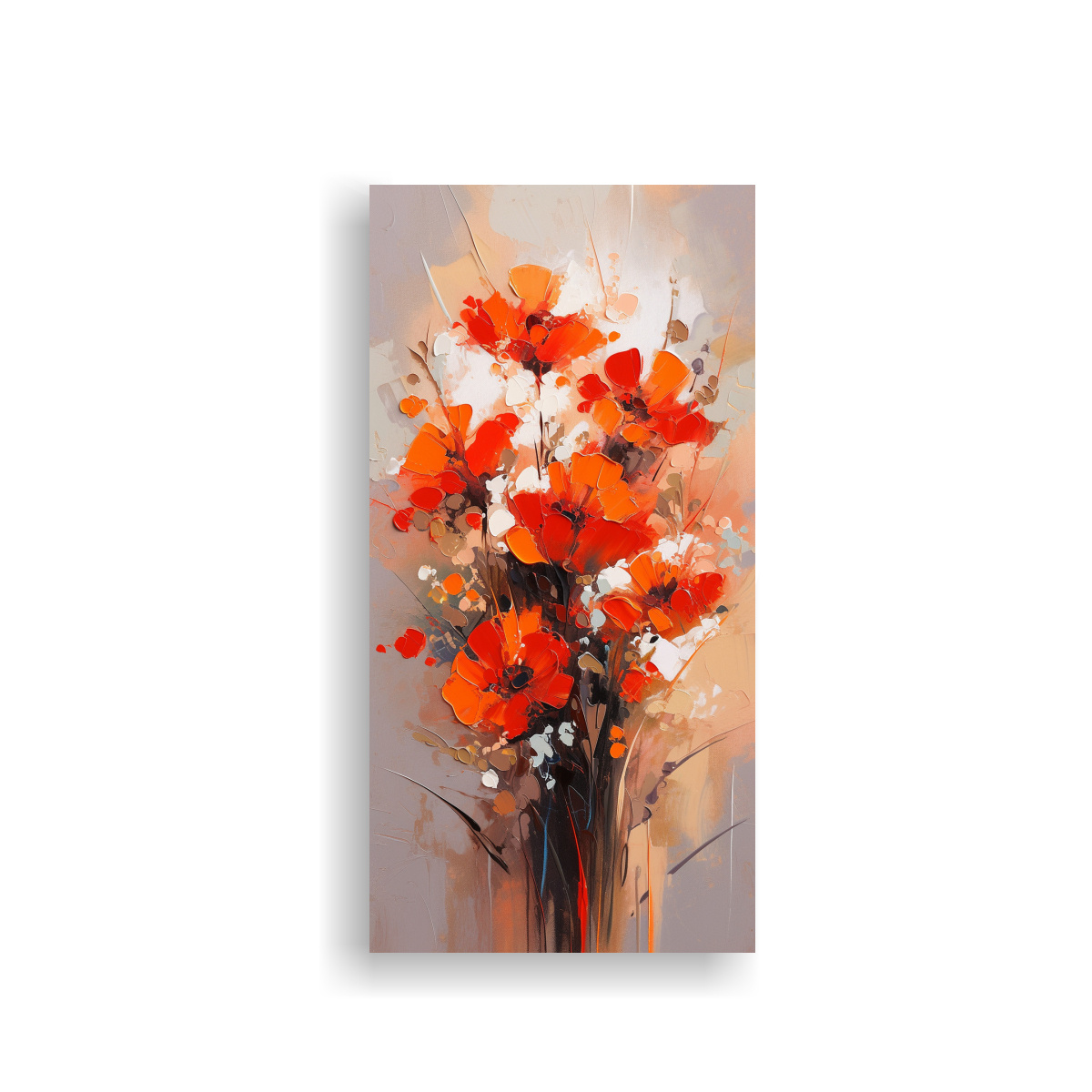 arte-de-pared-acuarela-intensidad-a-red-y-naranja-pintura-de-flores-en-lienzo