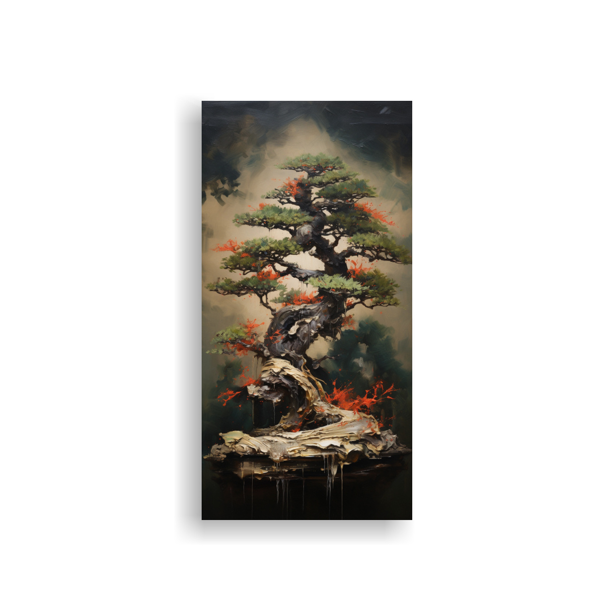 arte-de-pared-alegr-a-en-un-pintura-abstracta-de-bons-i-de-pino