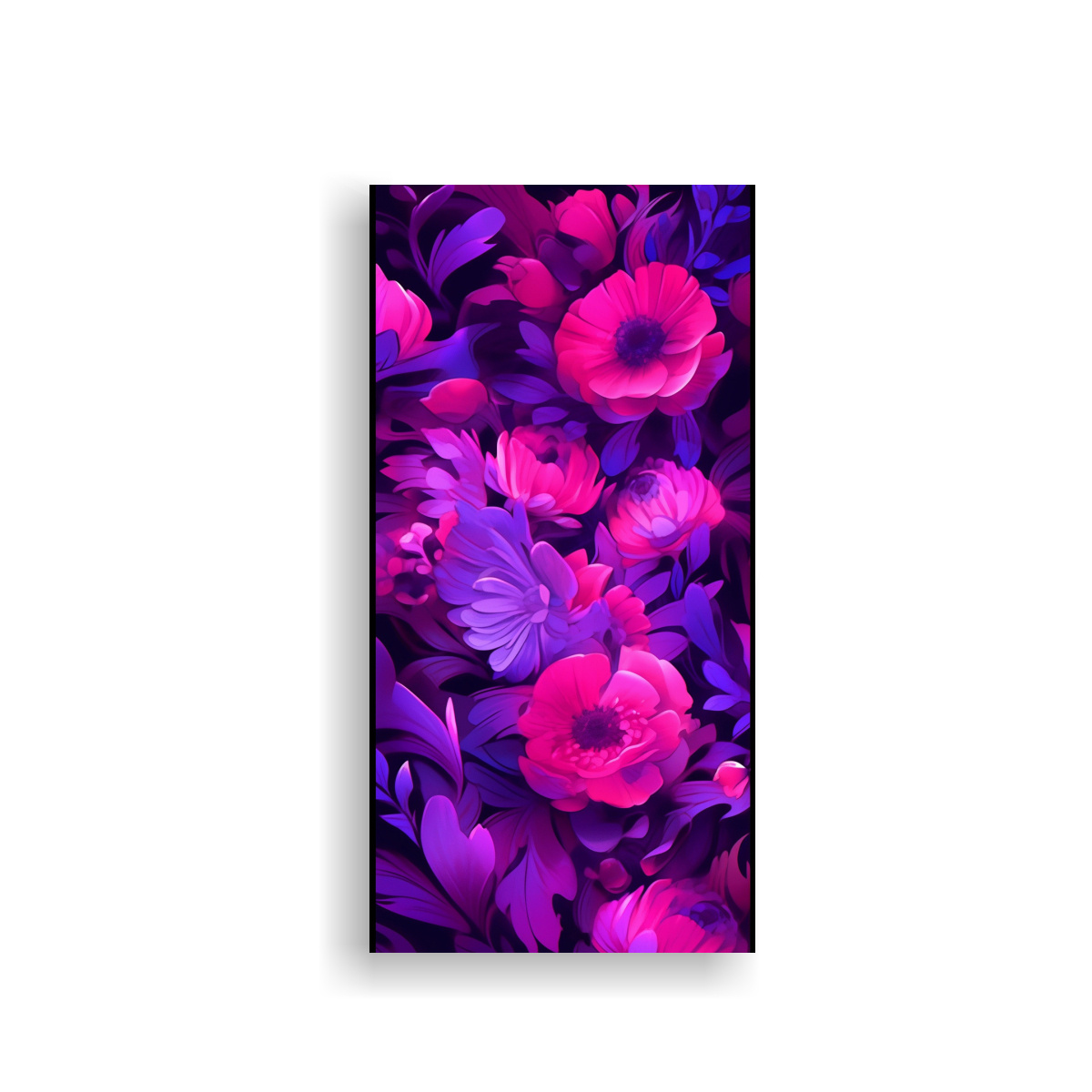 arte-de-pared-dibujo-living-colores-morado-y-rosa-atmosfera-neonoir-en-el-estilo