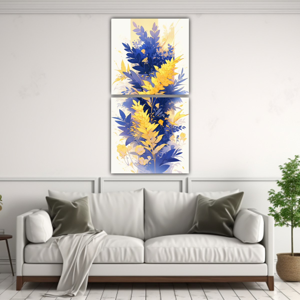 arte-de-pared-en-tela-canvas-sim-trico-amarillo-y-azul-atmosfera-neonoir-en-el-estilo-1-1