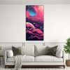arte-de-pared-tema-espacial-en-tonos-rosas-y-azules-1