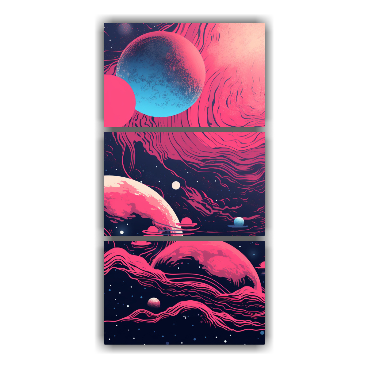 arte-de-pared-tema-espacial-en-tonos-rosas-y-azules