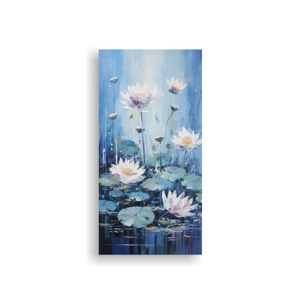 Arte De Pared Tonos Impresionante A Blue Lotus Painting On Canvas In ...