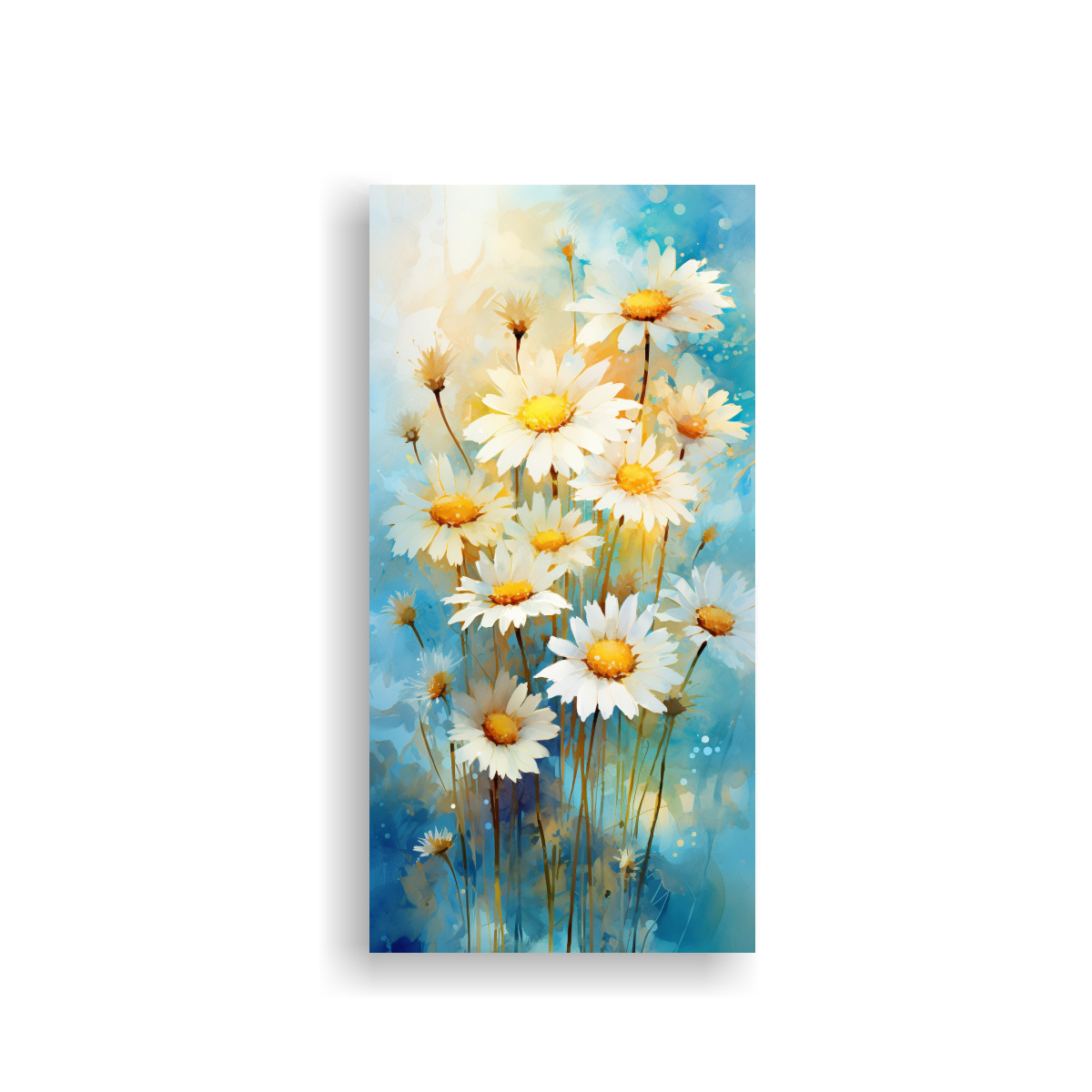 arte-vanguardia-amapolas-amarillo-y-turquesa-cuadros-decorativos-abstractos-en-paleta-llamativa-