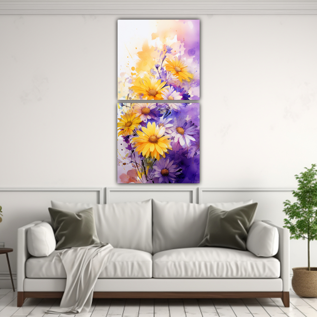 artes-de-pared-daisies-amarillo-y-p-rpura-abstracto-1