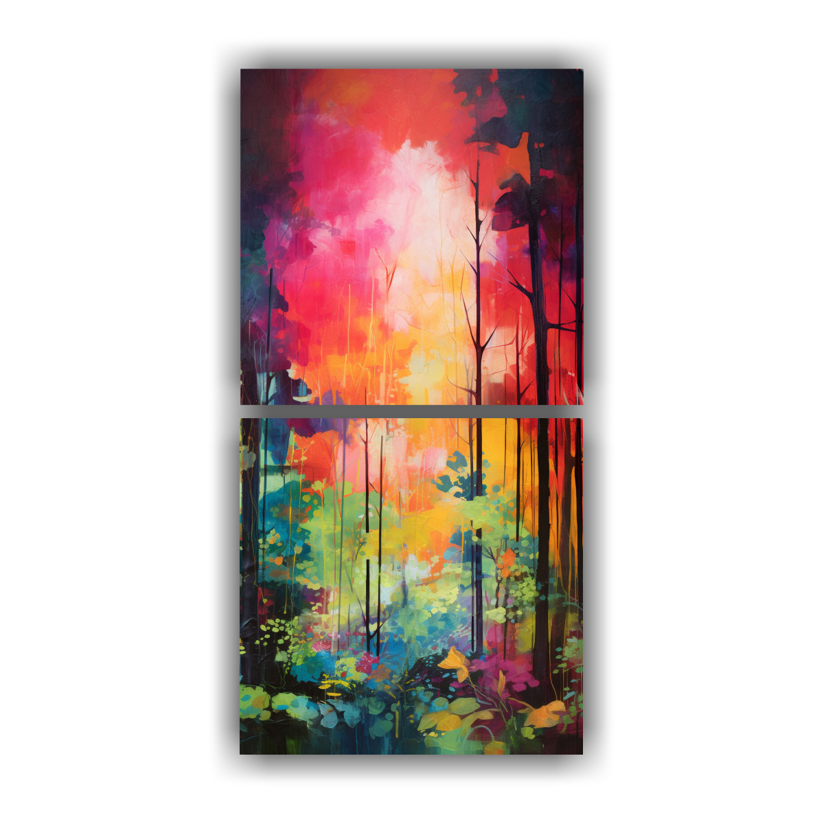 artes-de-pared-espectacular-personalidad-representaci-n-abstracta-de-escena-forestal-en-decoraci-n