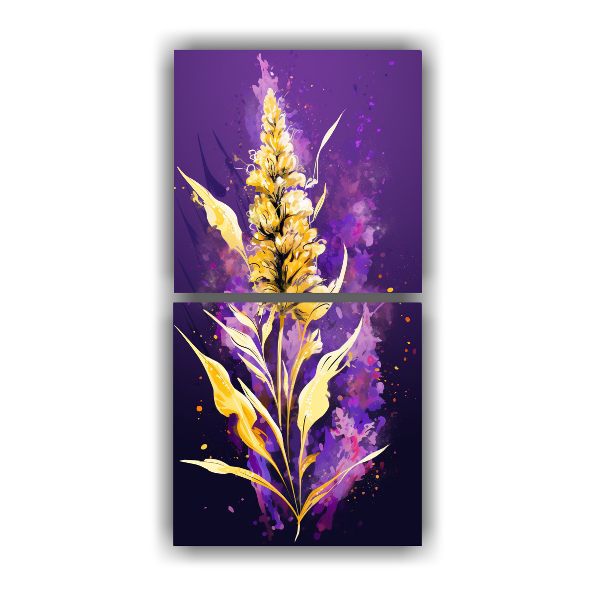 artes-de-pared-quinoa-morado-y-oro-inspiraci-n-neonoir