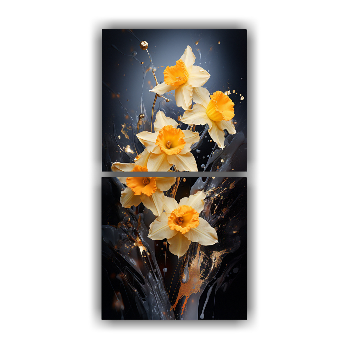 composiciones-visuales-narcisos-oro-y-negro-pintura-abstracta-decorativa