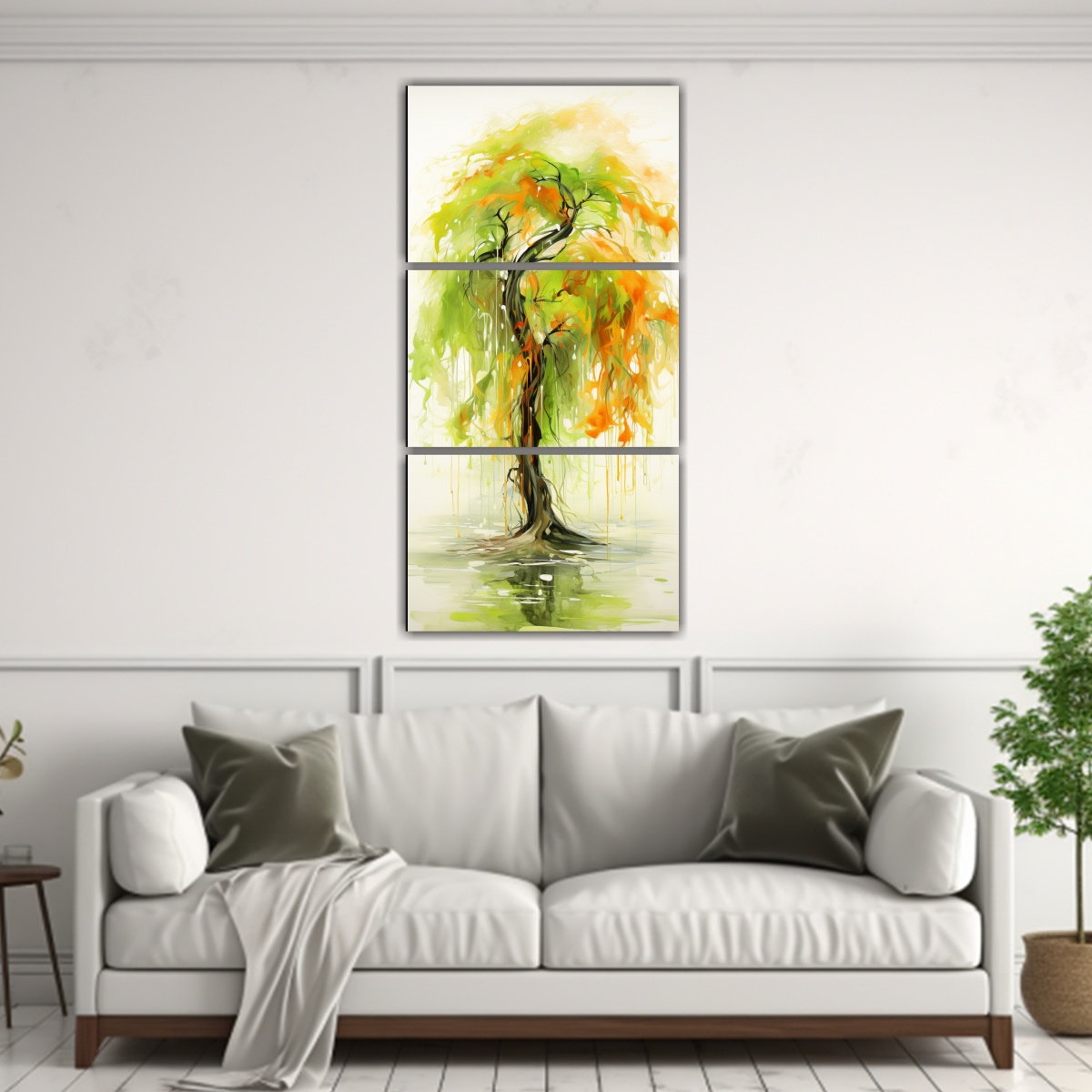 conjunto-3-lienzos-tela-fotograf-a-cocina-verde-y-naranja-abstracto-willow-tree-1