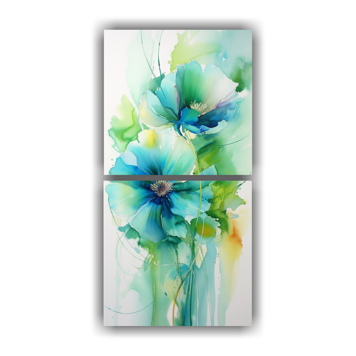 conjunto-de-2-telas-en-bastidor-tem-tica-abstracta-de-colores-florales-verde-y-turquesa