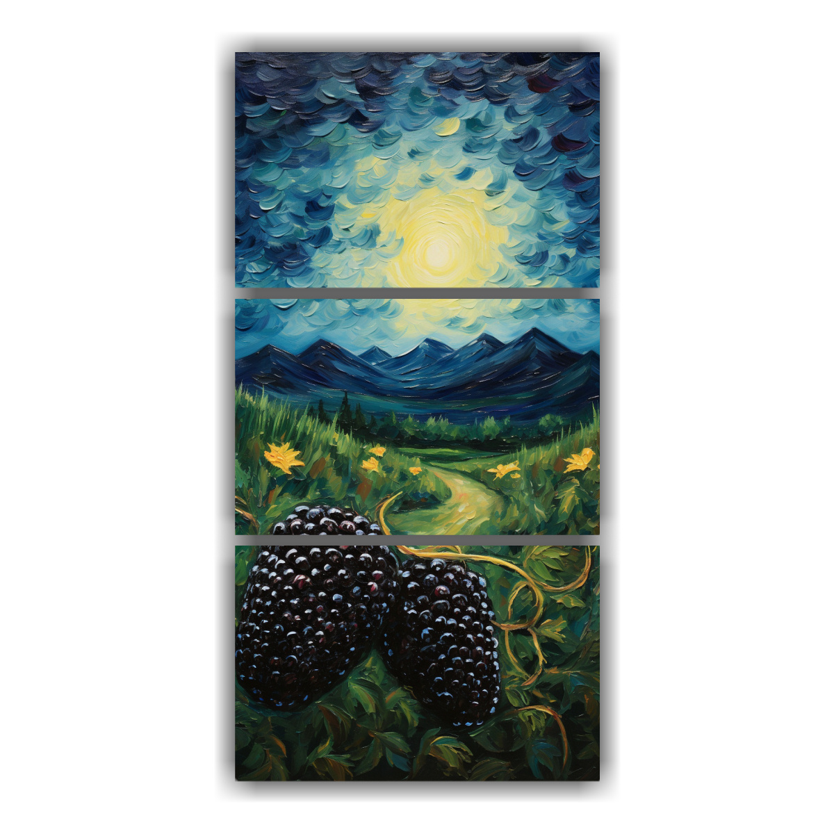 conjunto-de-3-telas-en-bastidor-acuarela-para-cocina-con-tem-tica-de-frutos-de-zarzamora