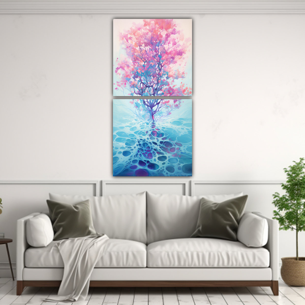 cuadro-abstracto-a-mangrove-tree-en-colores-turquesa-y-rosa-decoraci-n-de-pared-1