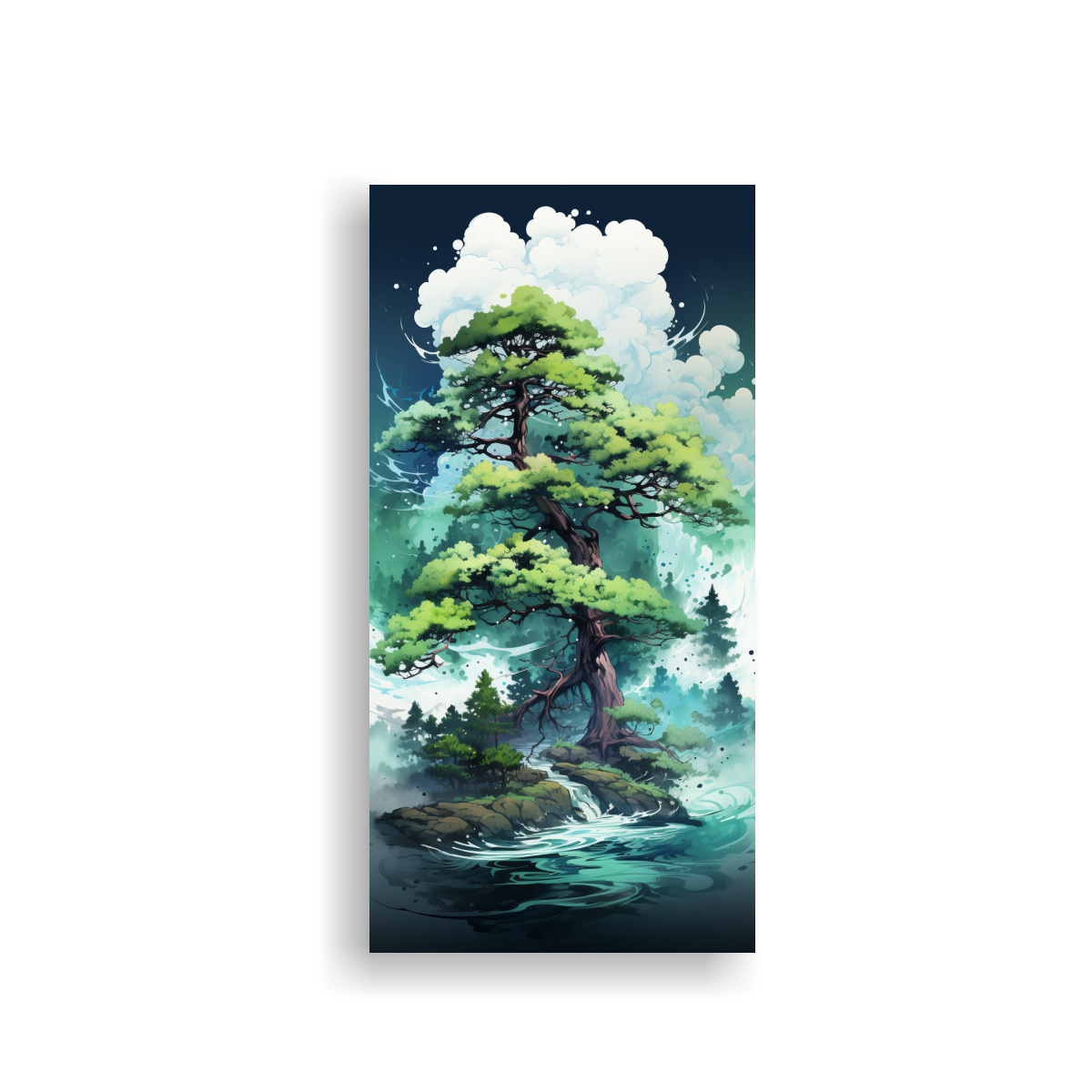 cuadro-abstracto-de-un-pino-escoc-s-en-colores-verde-y-azul-atmosfera-neonoir