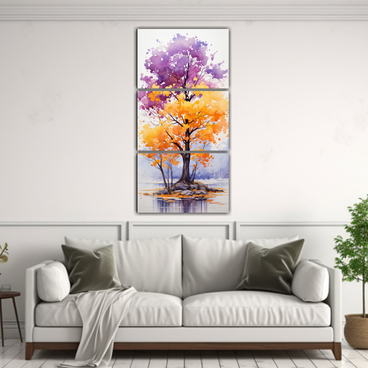 cuadro-abstracto-equilibrio-de-rbol-amarillo-y-p-rpura-en-tela-canvas-1