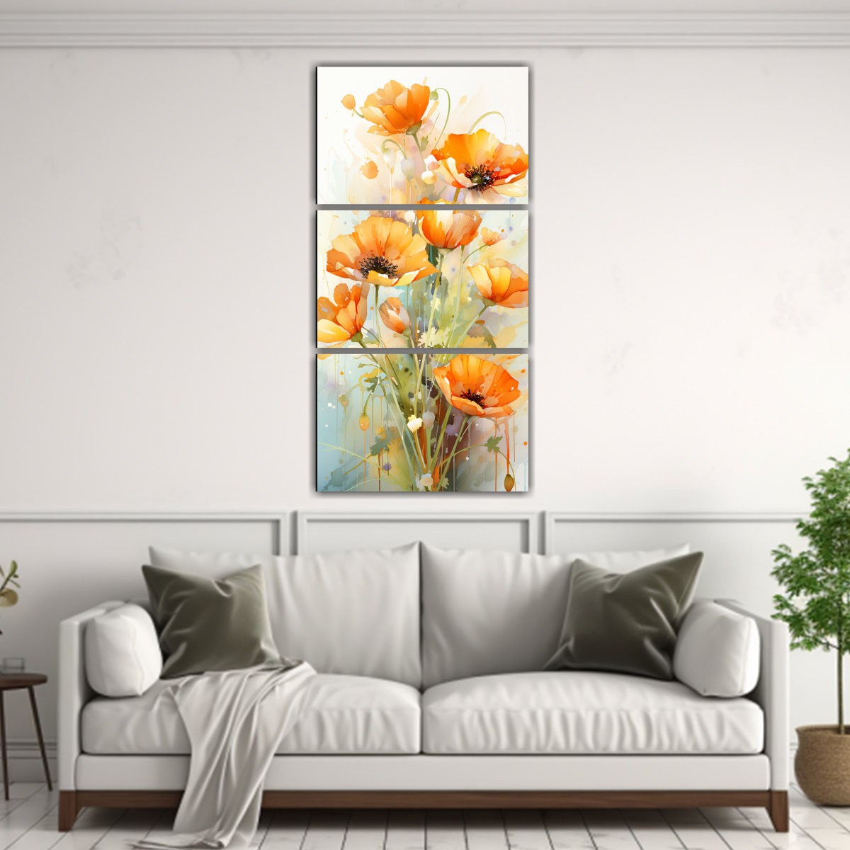 cuadro-abstracto-innovador-de-flores-de-buttercups-en-tonos-naranja-1-1