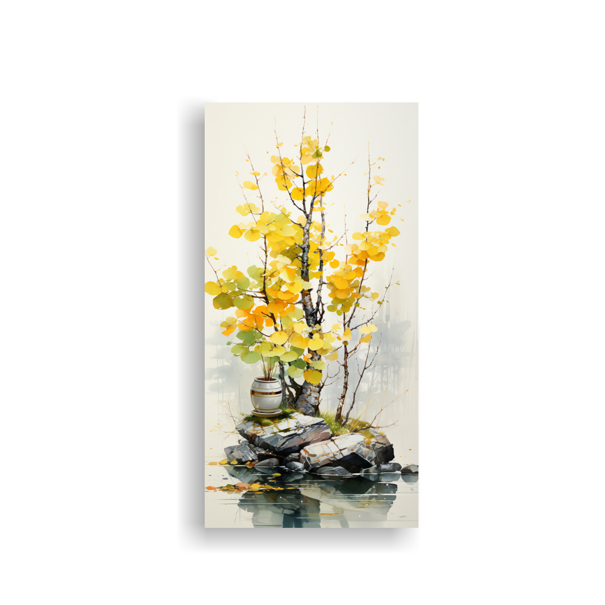 cuadro-abstracto-resistente-a-los-colores-amarillo-y-verde-del-rbol-de-bons-i-birch-