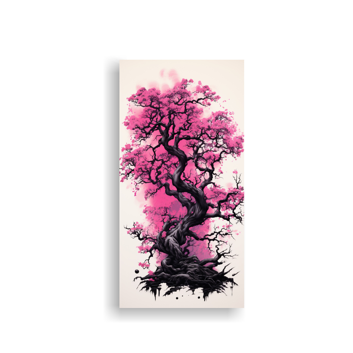 cuadro-canva-l-neas-intensas-de-roble-en-negro-y-rosa-pinturas-de-atm-sfera-neonoir-y-decoraci-n