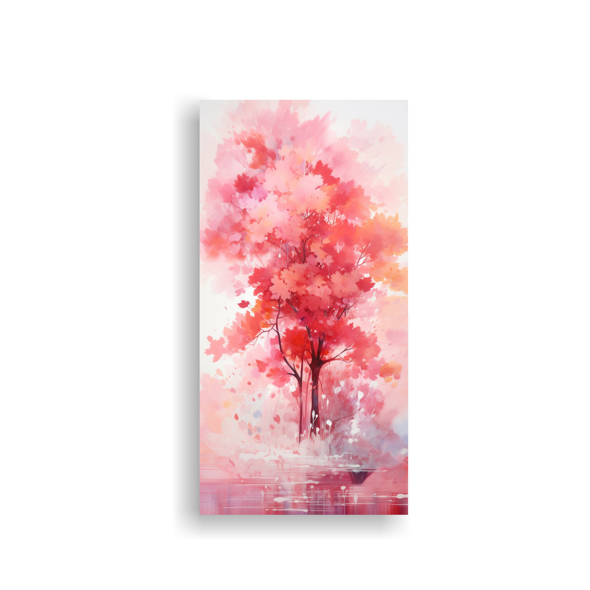 cuadro-cuadro-exposici-n-a-tropical-tree-rojo-y-rosa-pintura-abstracta-acuarela