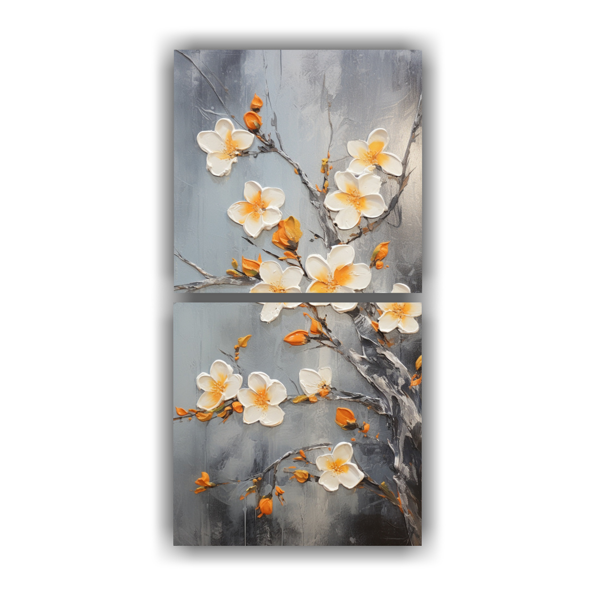 cuadro-de-arte-de-pared-en-armon-a-crom-tica-con-flores-de-cerezo-naranja