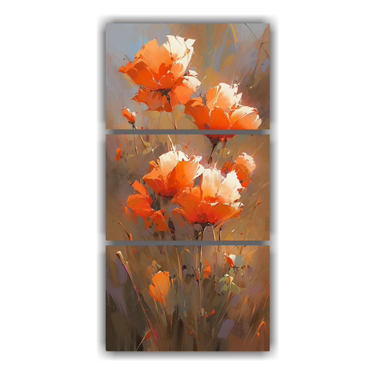 cuadro-de-flores-amarillas-y-naranjas-en-movimiento-para-comedor-