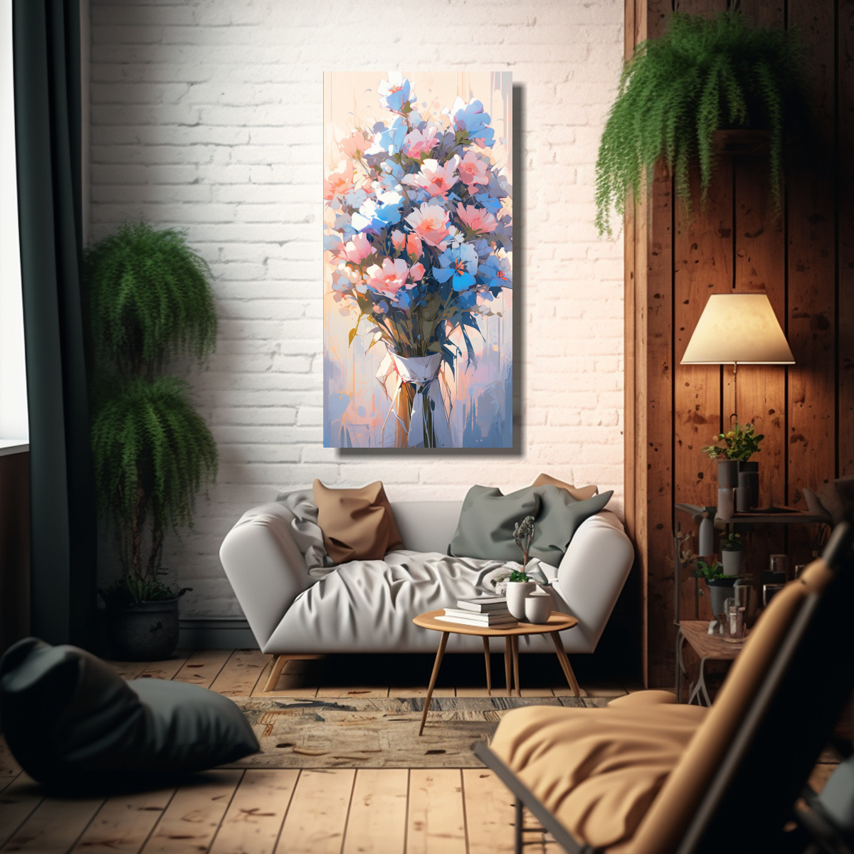 cuadro-de-flores-en-lienzo-en-tonos-rosa-y-azul-intensos-arte-cuadro-1