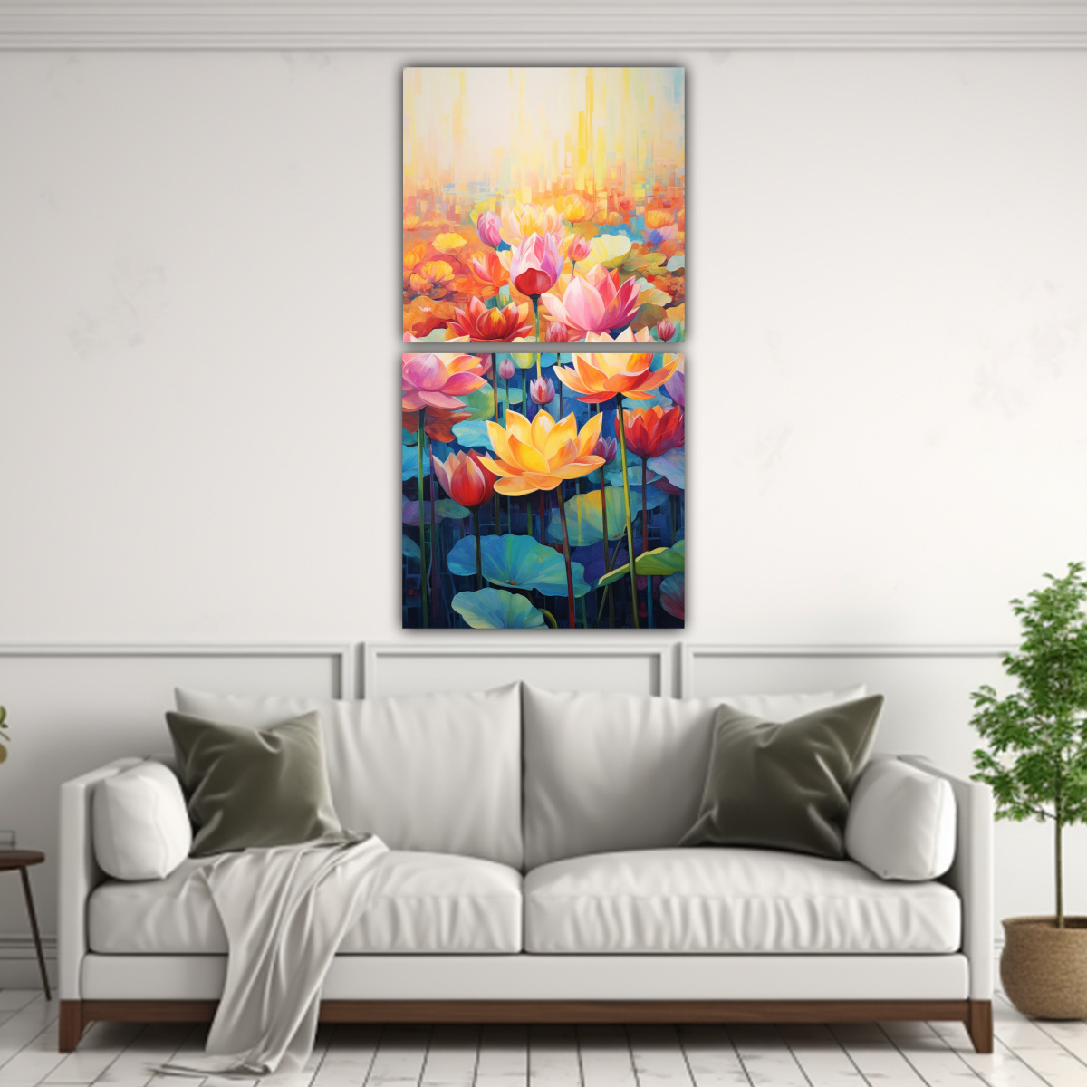 cuadro-de-loto-en-colores-arco-ris-en-lienzo-para-decoraci-n-1