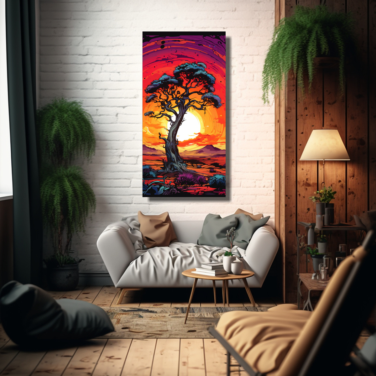 cuadro-de-madera-con-vibrantes-colores-de-una-sabana-y-un-rbol-en-el-desierto-1