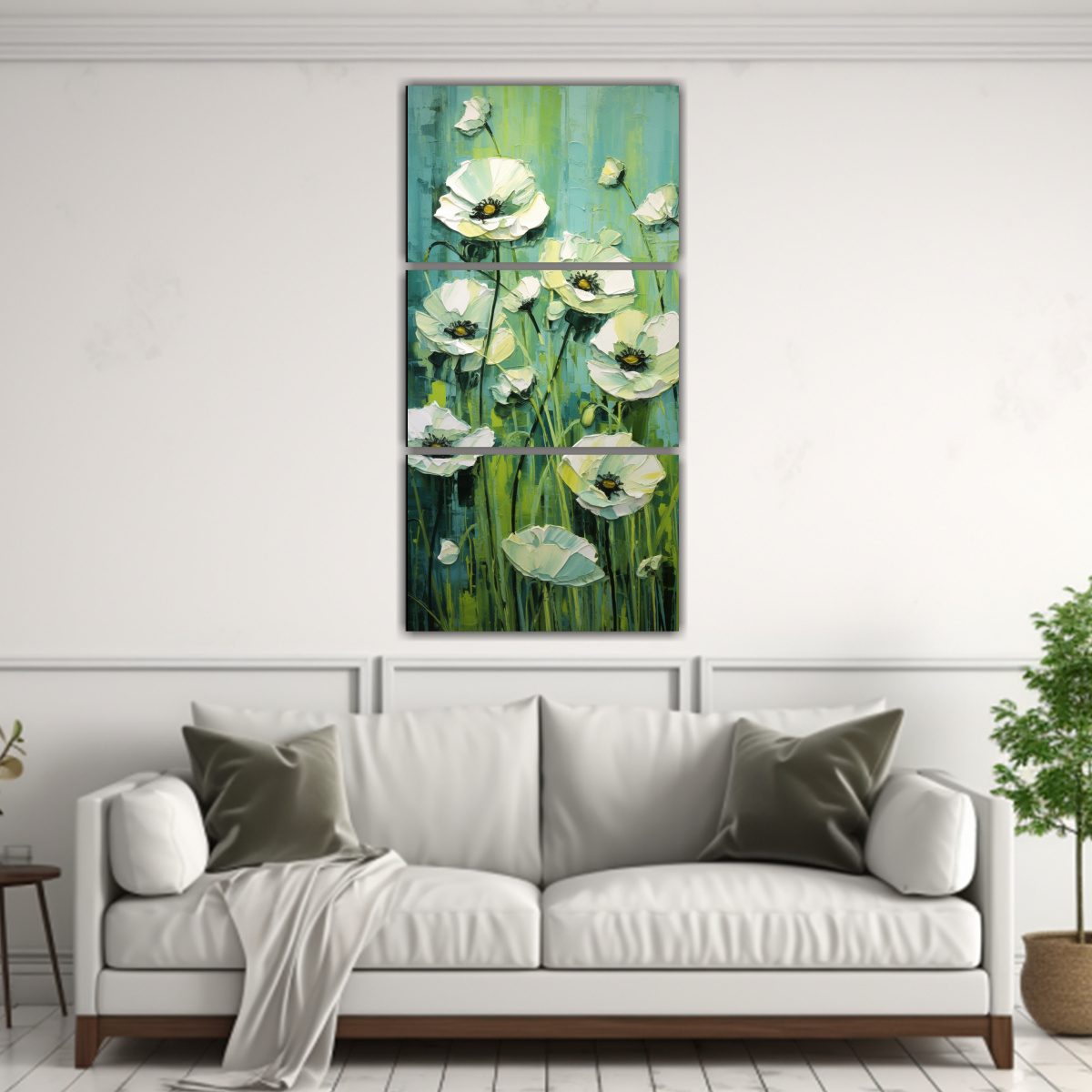 cuadro-de-pintura-fant-stica-con-amapolas-verdes-en-lienzo-1