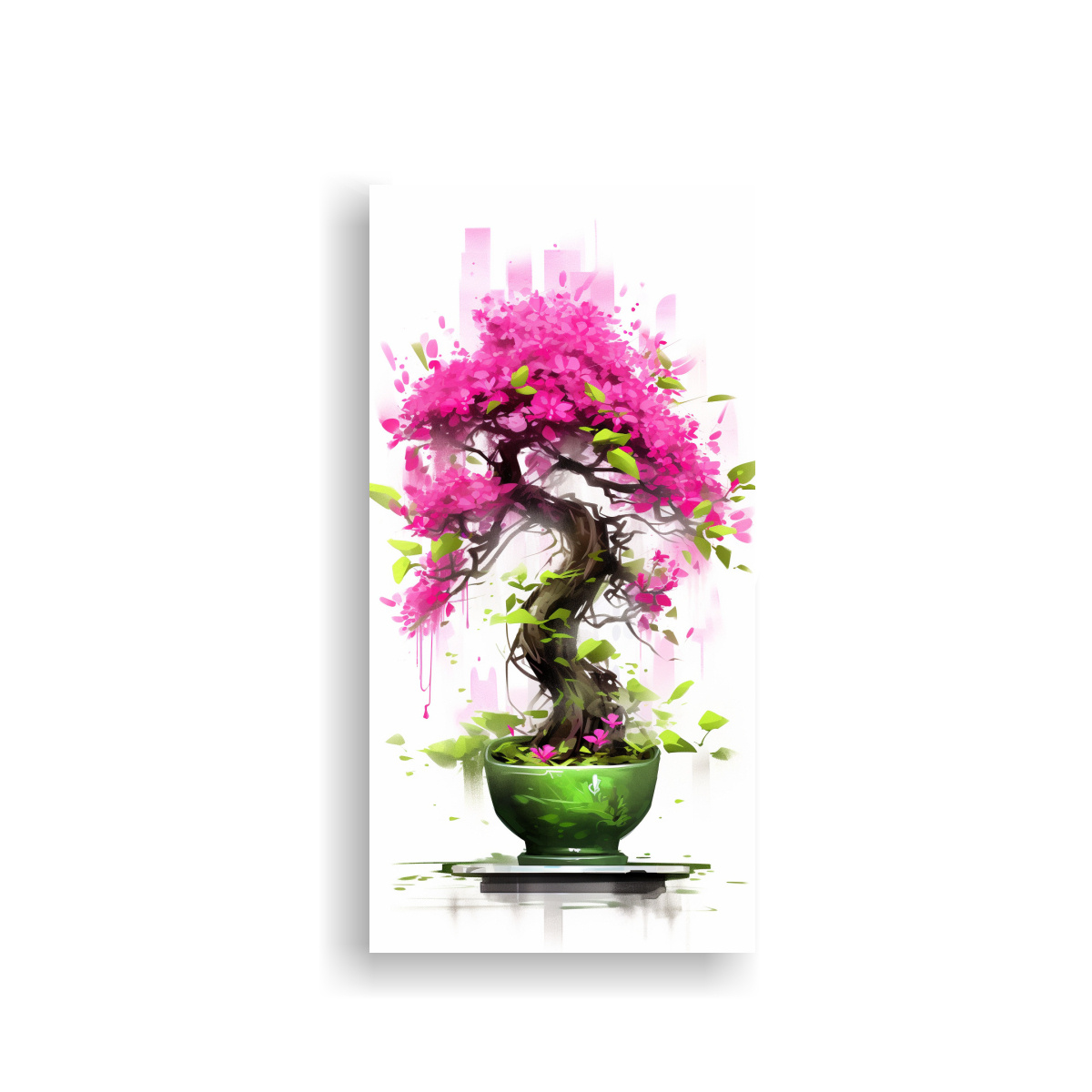 cuadro-decorativo-de-rbol-de-bons-i-bougainvillea-en-colores-verde-y-rosa-intenso-neo